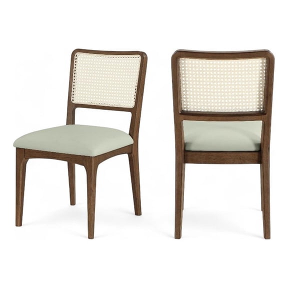 Meridian Furniture Atrium Mint Vegan Leather Dining Chair (Set of 2)