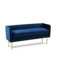 thumbnail image 1 of Meridian Furniture Audrey Navy Velvet Bench, 1 of 6