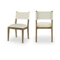 thumbnail image 1 of Meridian Furniture Avon Cream Linen Textured Fabric Dining Side Chair, Set of 2, 1 of 13
