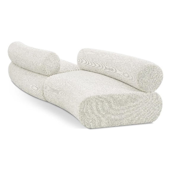 Meridian Furniture Bale 108" Cream Chenille Fabric 2 pc. Modular Sectional