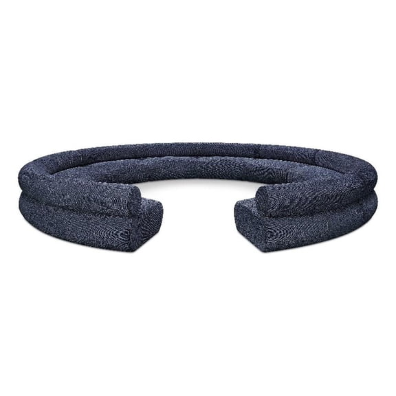 Meridian Furniture Bale 202" Navy Chenille Fabric 10 pc. Modular Sectional