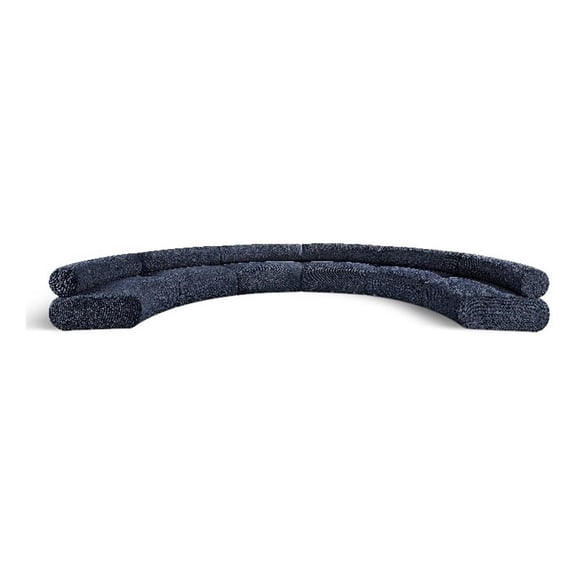Meridian Furniture Bale 202" Navy Chenille Fabric 6 pc. Modular Sectional