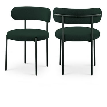 Meridian Furniture Beacon Green Boucle Fabric Dining Chair
