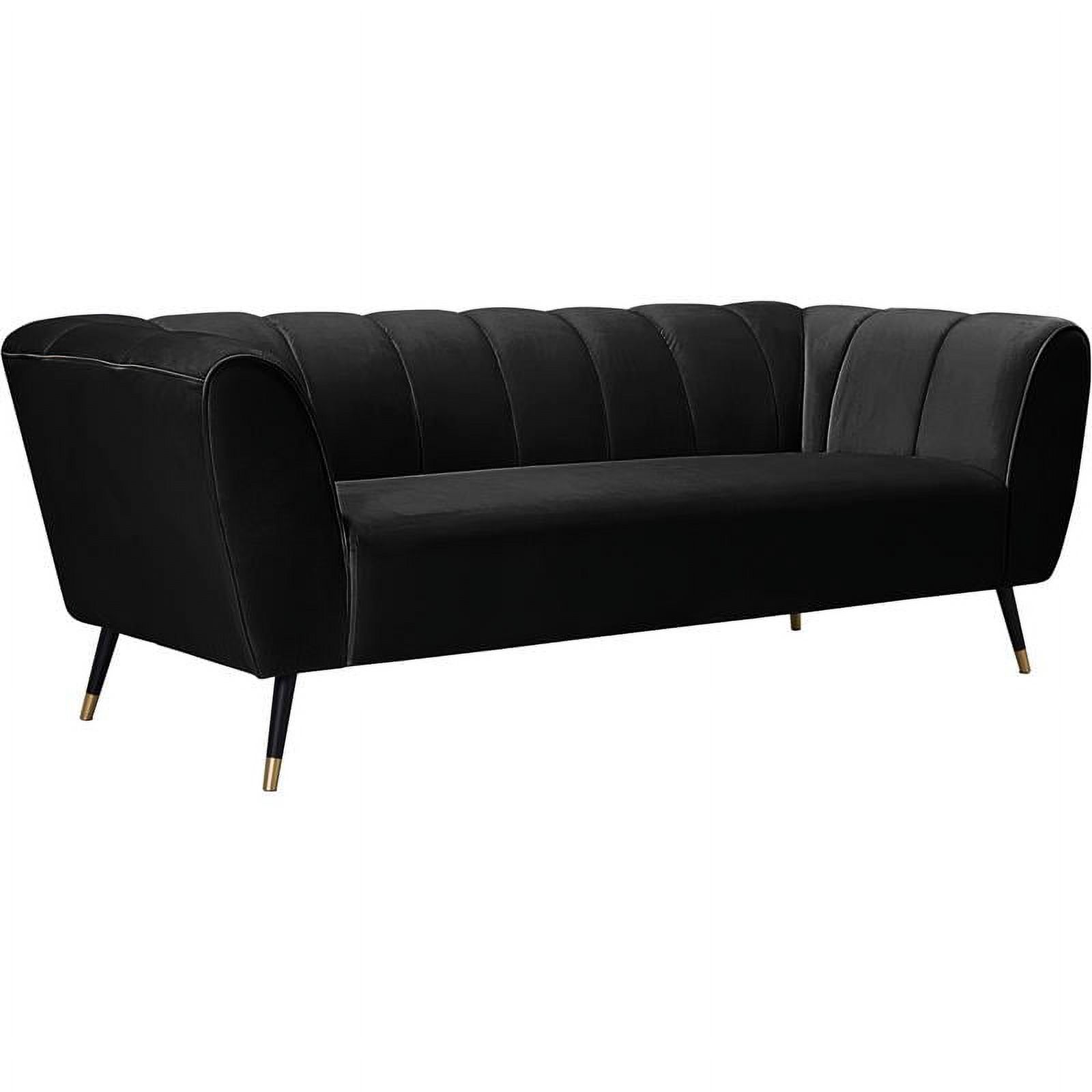 Meridian Furniture Beaumont Black Velvet Sofa