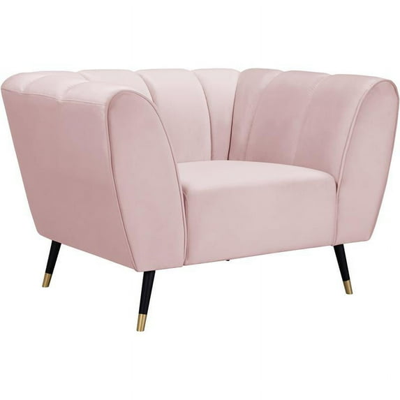 Meridian Furniture Beaumont Pink Velvet Chair