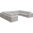thumbnail image 1 of Meridian Furniture Beckham Beige Durable Linen Textured Fabric Modular Sectional, 1 of 2