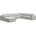 thumbnail image 1 of Meridian Furniture Beckham Beige Durable Linen Textured Fabric Modular Sectional, 1 of 2