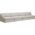 thumbnail image 1 of Meridian Furniture Beckham Beige Durable Linen Textured Fabric Modular Sofa, 1 of 13