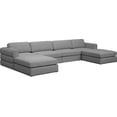 thumbnail image 1 of Meridian Furniture Beckham Grey Durable Linen Textured Fabric Modular Sectional, 1 of 4