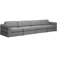 thumbnail image 1 of Meridian Furniture Beckham Grey Durable Linen Textured Fabric Modular Sofa, 1 of 2