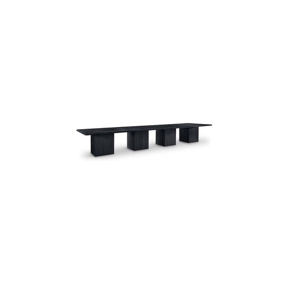 Meridian Furniture Belinda Black Solid Wood and Oak Veneer Modular Dining Table