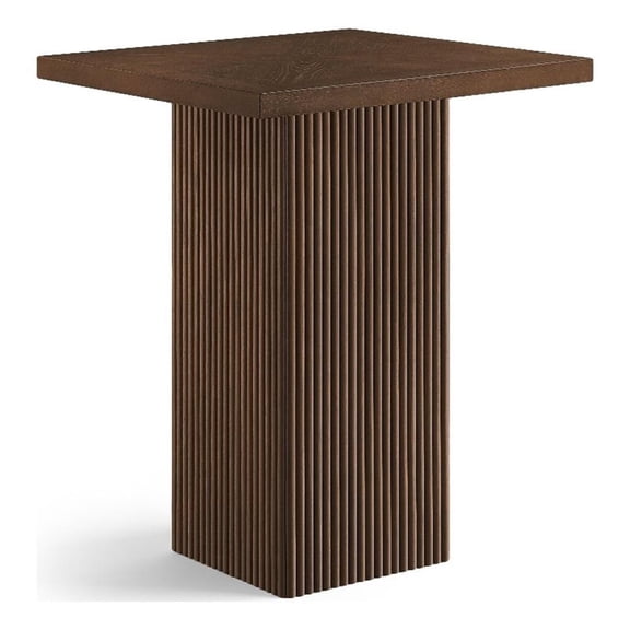 Meridian Furniture Belinda Brown Oak Veneer And Solid Wood Bar Height Table