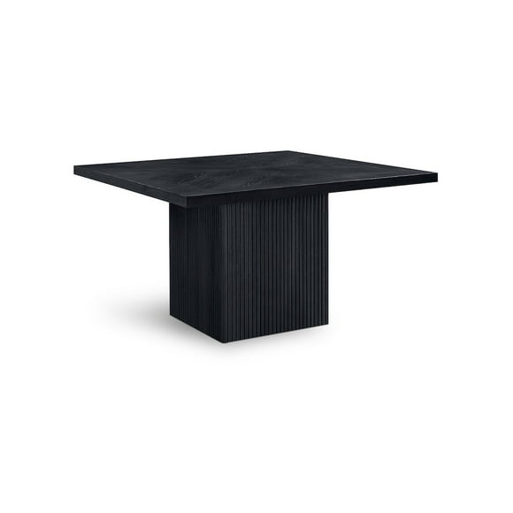 Meridian Furniture Belinda Square Black Solid Wood and Oak Veneer Dining Table