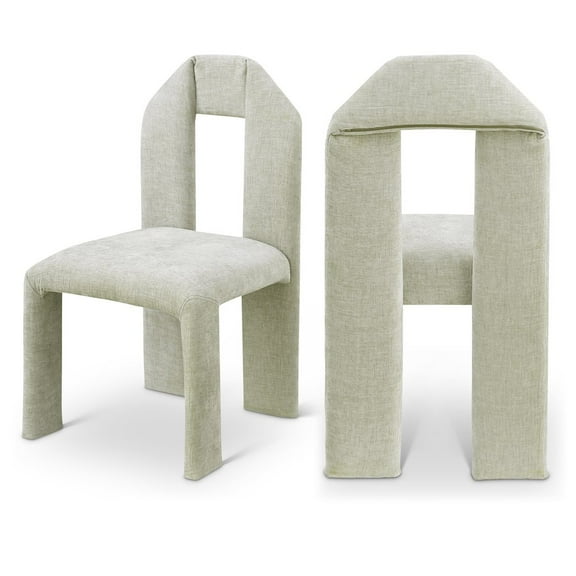 Meridian Furniture Bennett Mint Chenille Fabric Dining Chair (Set of 2)
