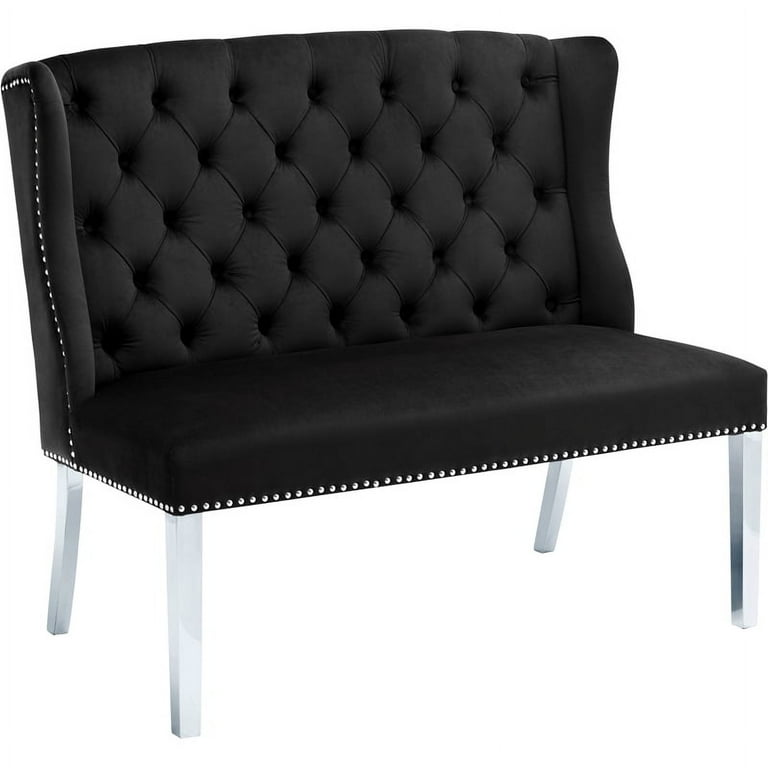 Meridian Furniture Suri Velvet Settee Bench Meridian Furniture Suri Velvet Settee Bench