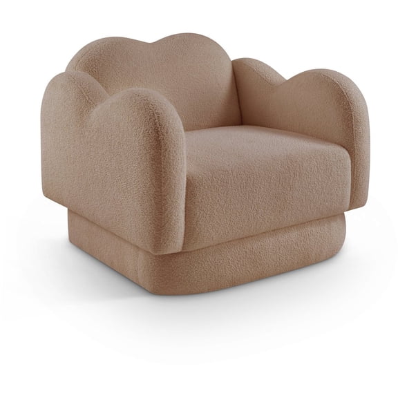 Meridian Furniture Bloom Beige Teddy Fabric Chair