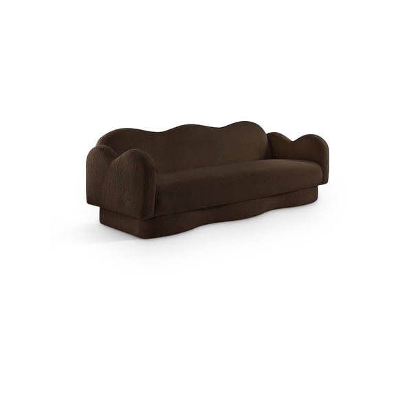 Meridian Furniture Bloom Brown Teddy Fabric Sofa