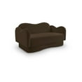 thumbnail image 1 of Meridian Furniture Bloom Brown Velvet Loveseat, 1 of 8