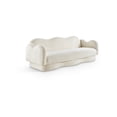 thumbnail image 1 of Meridian Furniture Bloom Cream Teddy Fabric Sofa, 1 of 17