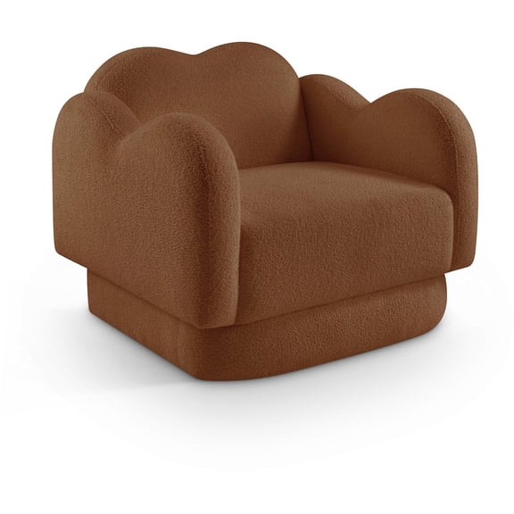 Meridian Furniture Bloom Saddle Teddy Fabric Chair