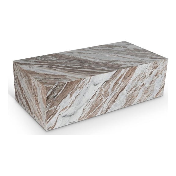 Meridian Furniture Bolzano Brown Marble Coffee Table