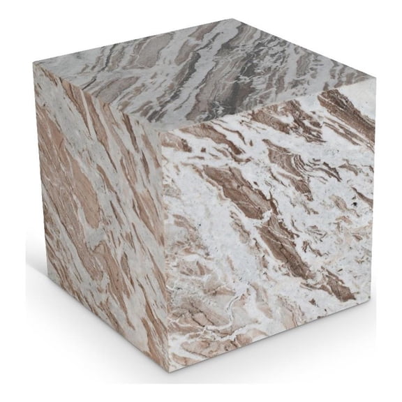 Meridian Furniture Bolzano Brown Marble End Table