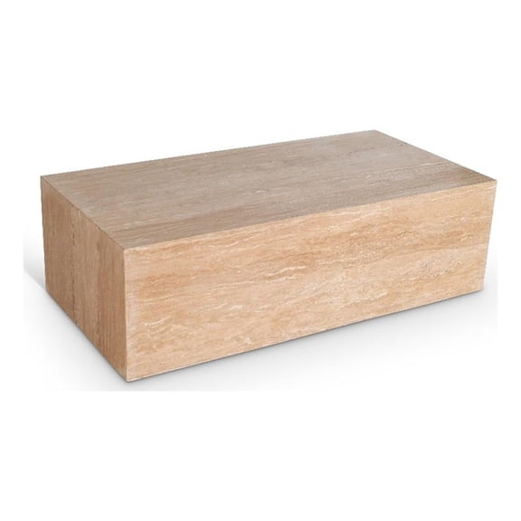 Meridian Furniture Bolzano Natural Travertine Coffee Table
