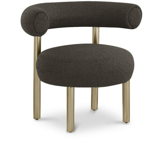Meridian Furniture Bordeaux Brown Boucle Fabric Accent Chair