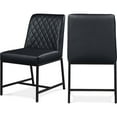 thumbnail image 1 of Meridian Furniture Bryce Quilted Black Vegan Leather Dining Chair (Set of 2), 1 of 9
