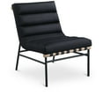 thumbnail image 1 of Meridian Furniture Burke Black Vegan Leather Accent Chair, 1 of 8