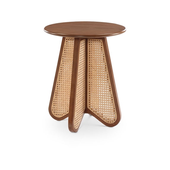 Meridian Furniture Butterfly Walnut Oak Veneer Top End Table