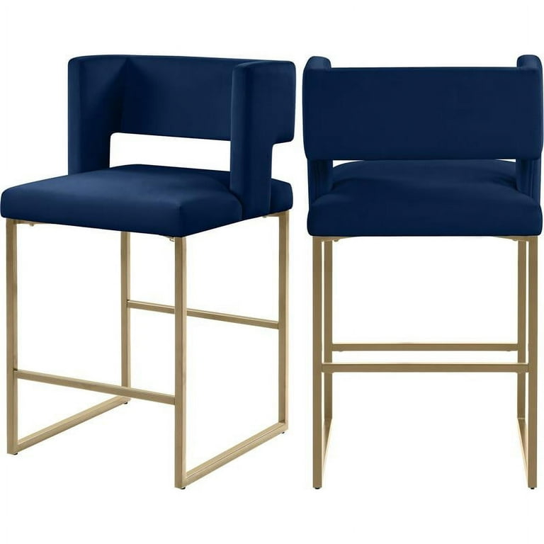 Meridian Furniture Caleb Faux Leather Counter Stool - Gold Meridian Furniture Caleb Faux Leather Counter Stool - Gold