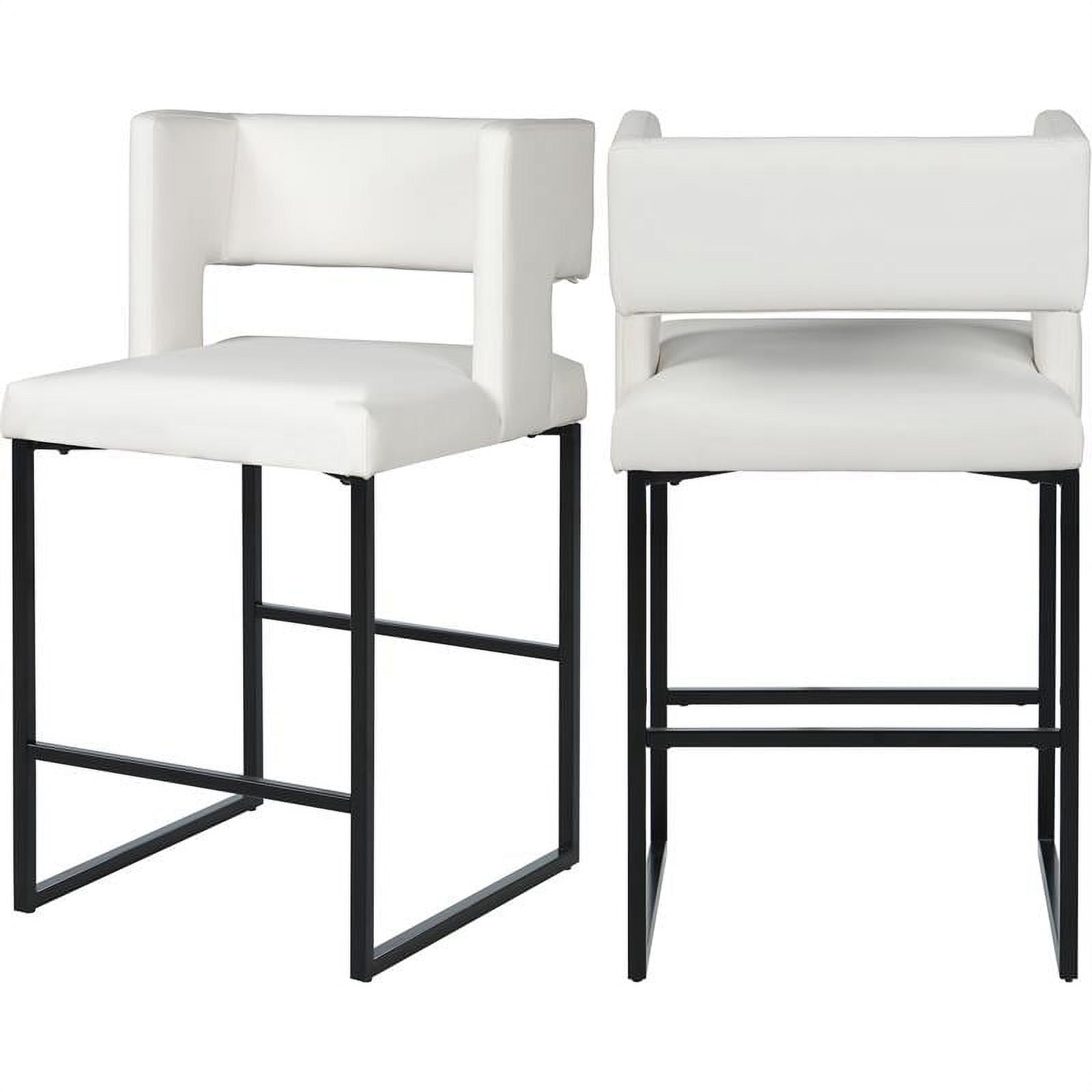 Meridian Furniture Caleb Faux Leather Counter Stool - Gold Meridian Furniture Caleb Faux Leather Counter Stool - Gold