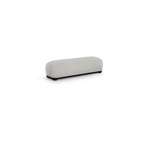 Meridian Furniture Calum Grey Chenille Fabric Bench