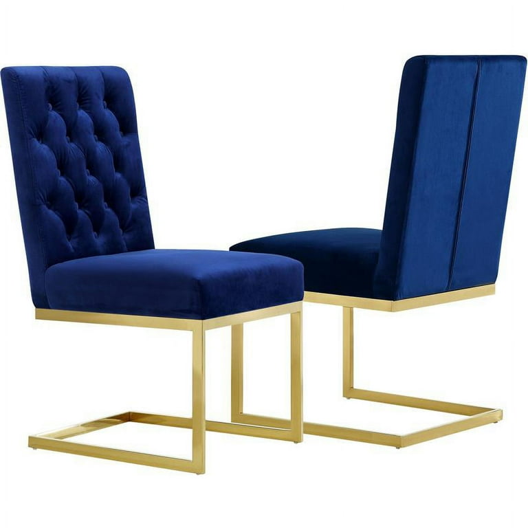 Meridian Furniture Cameron Velvet Dining Chair-Set of 2 Meridian Furniture Cameron Velvet Dining Chair-Set of 2