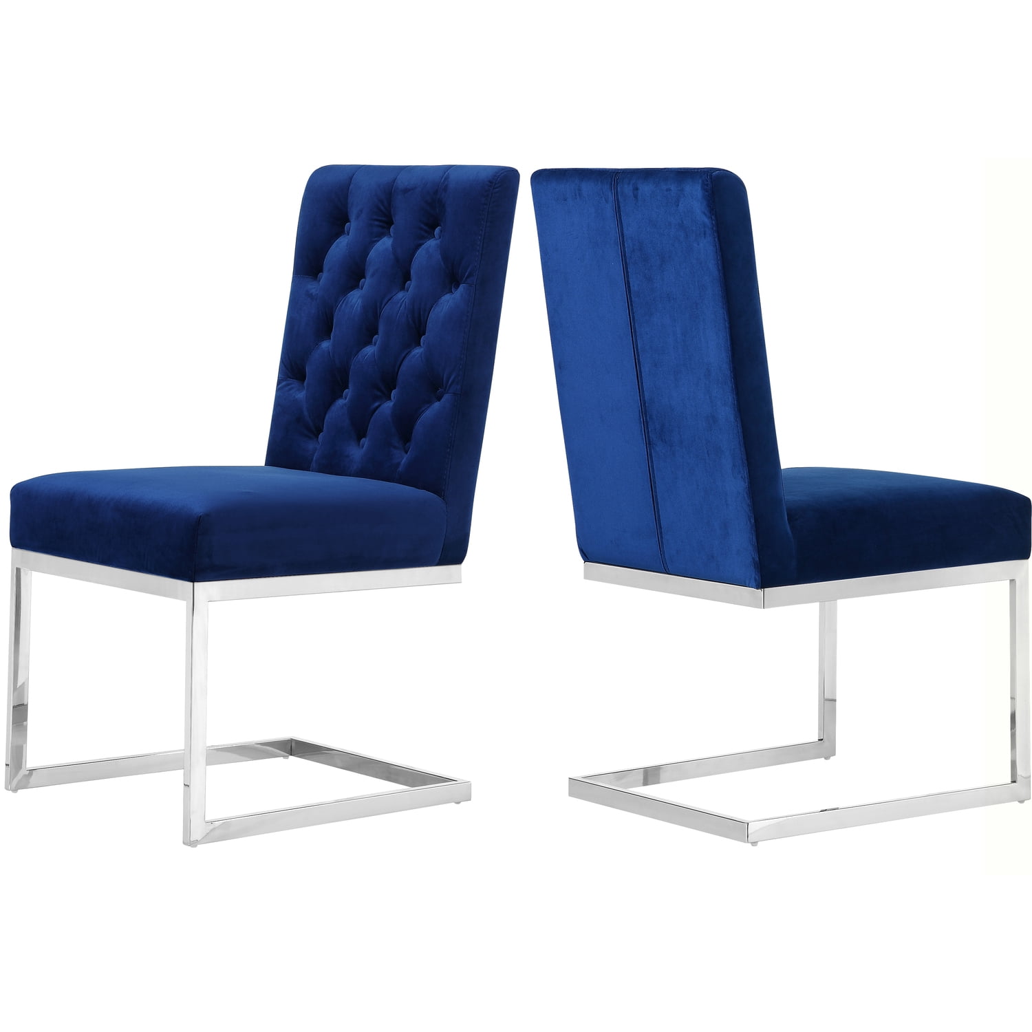 Meridian Furniture Carlton Velvet Dining Chair-Set of 2 Meridian Furniture Carlton Velvet Dining Chair-Set of 2