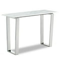 thumbnail image 1 of Meridian Furniture Carlton Contemporary Stone Console Table in Chrome, 1 of 4