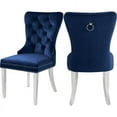 thumbnail image 1 of Meridian Furniture Carmen 19.5"H Velvet Dining Chair in Navy (Set of 2), 1 of 5