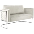 thumbnail image 1 of Meridian Furniture Casa Cream Velvet Upholstereded Loveseat, 1 of 10
