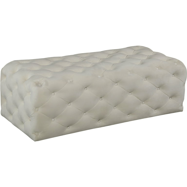 Meridian Furniture Casey Velvet Ottoman / Bench
