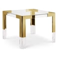 thumbnail image 1 of Meridian Furniture Casper Gold Stainless Steel and Acrylic Dining  / Game Table, 1 of 8