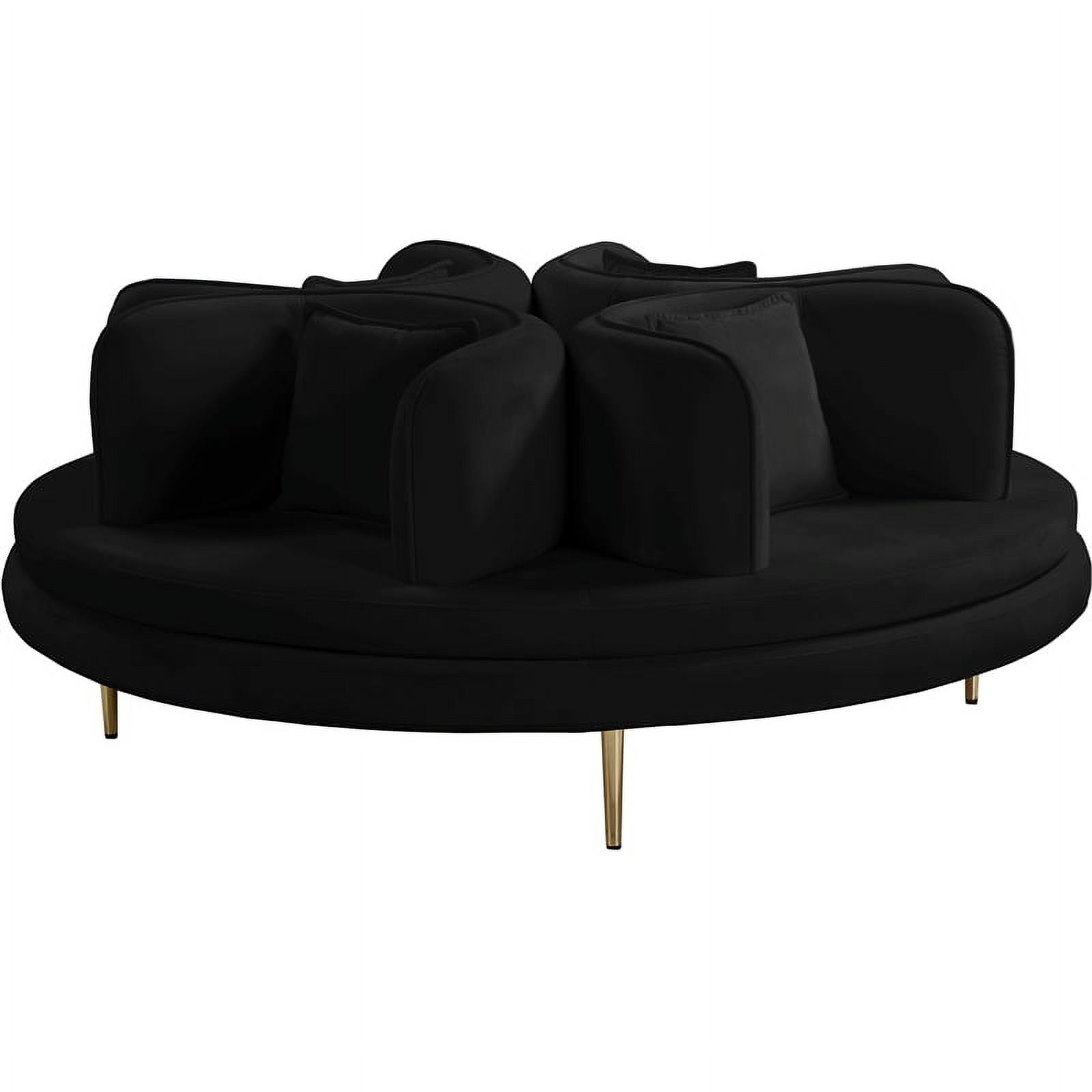 Black sale round couch