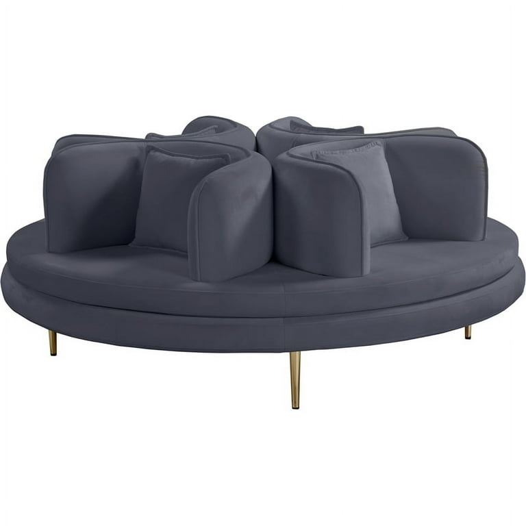 Meridian Furniture Circlet Velvet Roundabout Sofa
