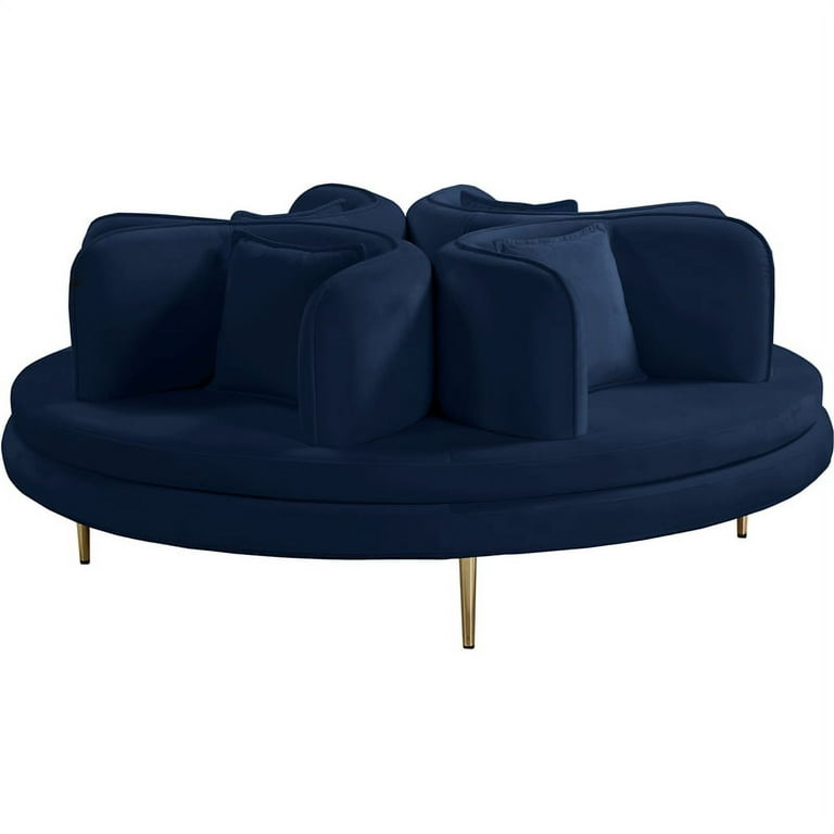 Meridian Furniture Circlet Velvet Roundabout Sofa Meridian Furniture Circlet Velvet Roundabout Sofa