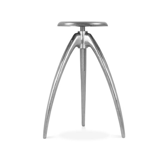 Meridian Furniture Clara Silver Aluminum Counter and Bar Stool