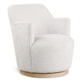 thumbnail image 1 of Meridian Furniture Clarita Cream Boucle Fabric Swivel Accent Chair, 1 of 9