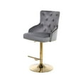 thumbnail image 1 of Meridian Furniture Claude Grey Velvet Adjustable Stool, 1 of 7