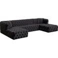 thumbnail image 1 of Meridian Furniture Coco Black Velvet 3pc. Sectional, 1 of 4