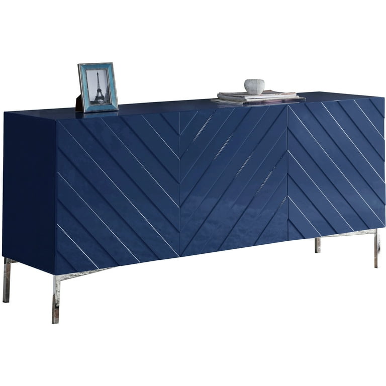 Meridian Furniture Silver Blue Collette Sideboard/Buffet Meridian Furniture Silver Blue Collette Sideboard/Buffet