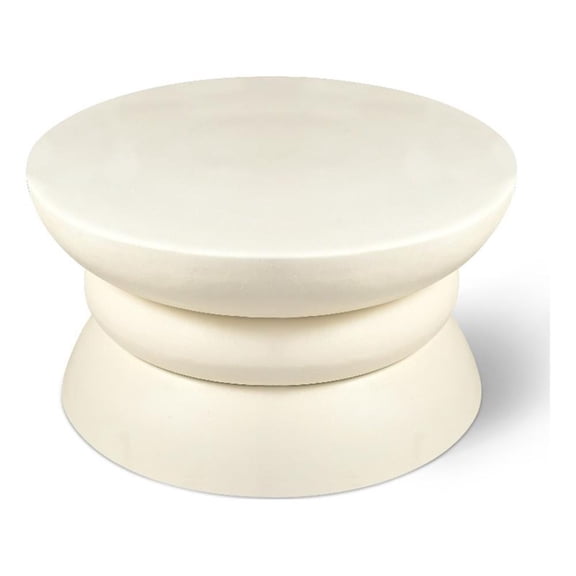 Meridian Furniture Collins Cream Aluminum Coffee Table